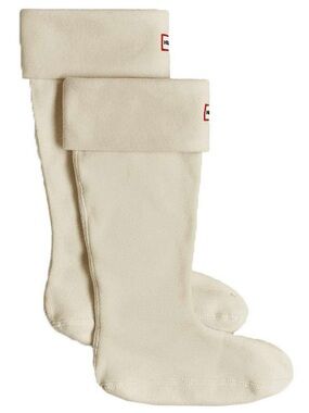 Hunter Tall Cream Boot Socks Size MM US (F) 5-7 Rainboots Cabincore Warm Cottage